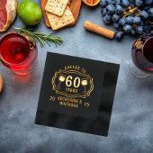 Proost op 60 jaar wijnglazen Verjaardagsnaam Folie Servetten