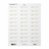 Proost op 60 jaar Witte Goud Chic Elegante Adres Etiket (Full Sheet)
