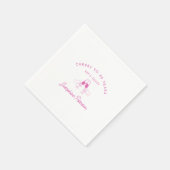 Proost op 60 Years Pink 60th Birthday Custom Servet (Hoek)