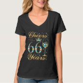 Proost op 66 jaar 66ste verjaardag Vrouw Princ T-shirt (Voorkant)