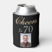 Proost op 70 foto 70ste verjaardag blikjeskoeler (Blikje Voorkant)