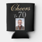 Proost op 70 foto 70ste verjaardag blikjeskoeler (Voorkant)