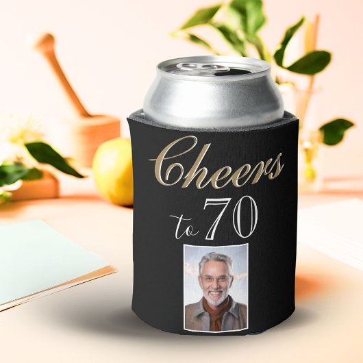 Proost op 70 foto 70ste verjaardag blikjeskoeler