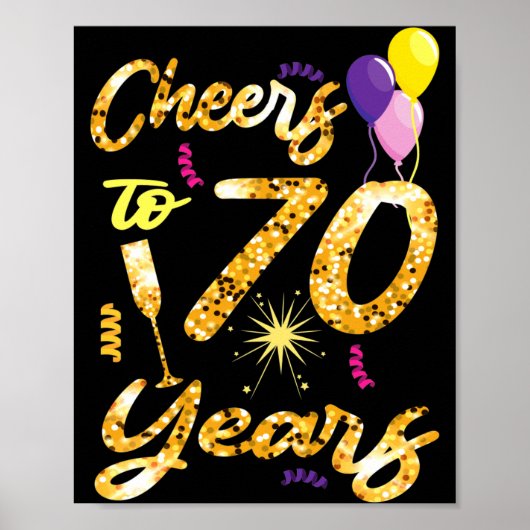 Proost op 70 jaar 1951 70e verjaardagscadeau poster (Voorkant)