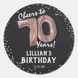 Proost op 70 jaar! 70ste verjaardag ronde sticker
