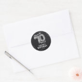 Proost op 70 Jaar! 70ste verjaardag Ronde Sticker (Envelop)