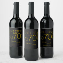 Proost op 70 jaar Black Gold Elegante Verjaardag