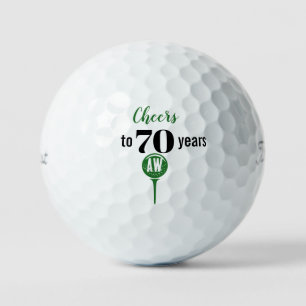 Proost op 70 jaar gepersonaliseerde Initialen Golfballen