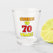 Proost op 70 jaar shot glas (Voorkant)