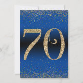 Proost op 70 jaar Verrassingsfeestje Blauw Kaart (Achterkant)