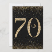 Proost op 70 jaar Verrassingsfeestje Zwart Kaart (Achterkant)