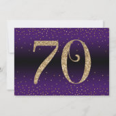 Proost op 70 jaar Verrassingsverjaardag, Paarse Kaart (Achterkant)