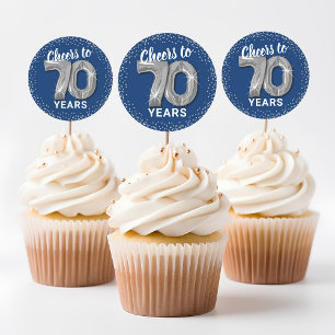 Proost op 70 Jaar Volwassen Verjaardag Ronde Sticker