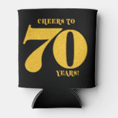 Proost op 70 jaar Zeventigste verjaardag Blikjeskoeler (Voorkant)