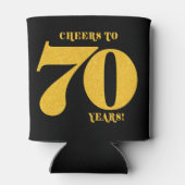 Proost op 70 jaar Zeventigste verjaardag Blikjeskoeler (Achterkant)