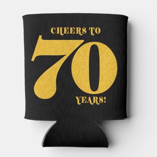 Proost op 70 jaar Zeventigste verjaardag Blikjeskoeler (Achterkant)