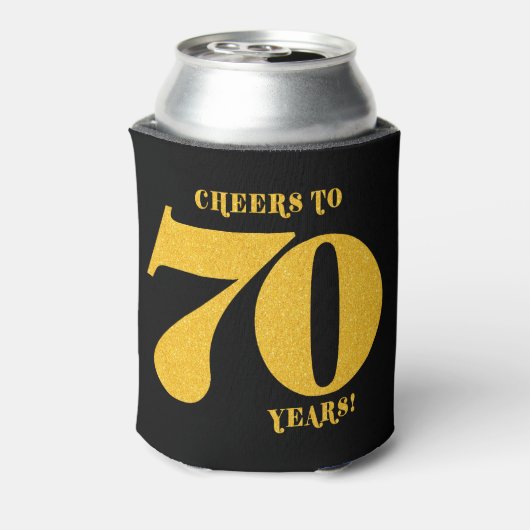 Proost op 70 jaar Zeventigste verjaardag Blikjeskoeler (Blikje Achterkant)