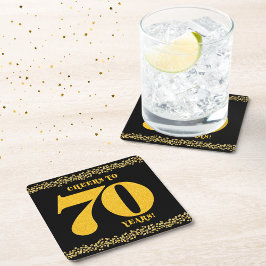 Proost op 70 jaar Zeventigste verjaardag Kartonnen Onderzetters