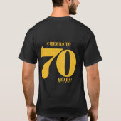 Proost op 70 jaar Zeventigste verjaardag T-shirt (Achterkant)
