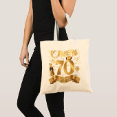 Proost op 70-jarige Happy 70th Birthday Queen C Tote Bag (Voorkant (product))