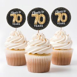 Proost op 70-jarige verjaardag ronde sticker