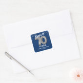 Proost op 70-jarige verjaardag vierkante sticker (Envelop)