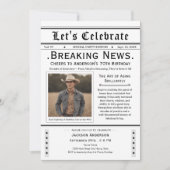 Proost op 70! Krant Verjaardag Kaart (Voorkant)