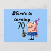Proost op 70 Tshirts en geschenken Briefkaart (Voorkant)