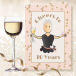 Proost op 70 Vrouw Funny Sparkle 70th Birthday Kaart<br><div class="desc">Laat haar weten dat ze op 70 nog geweldig is met deze kaart met een champagnetoast. De boodschap aan de binnenkant wenst haar "veel meer" verjaardagen!</div>