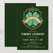 Proost op 70 Years Lucky Shamrock Verjaardag Kaart (Voorkant / Achterkant)