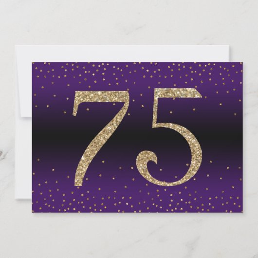 Proost op 75 jaar, Paarse Kaart (Achterkant)