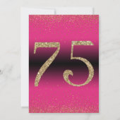 Proost op 75 jaar Verrassingsfeestje, roze Kaart (Achterkant)