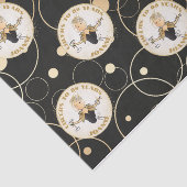 Proost op 80 Chic Black Gold Birthday Tissue Paper Tissuepapier (Detail)