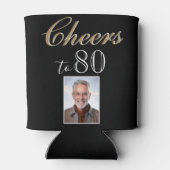 Proost op 80 foto 80ste verjaardag blikjeskoeler (Achterkant)