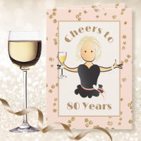 Proost op 80 Gold Sparkle Glitter 80ste verjaardag