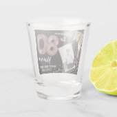 Proost op 80 Jaar 2 Foto Shot Glas (Achterkant)