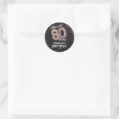Proost op 80 jaar! 80ste verjaardag ronde sticker (Tas)