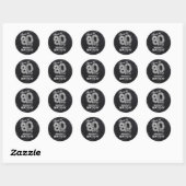 Proost op 80 jaar! 80ste verjaardag ronde sticker (Vel)