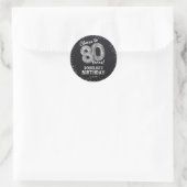 Proost op 80 jaar! 80ste verjaardag ronde sticker (Tas)