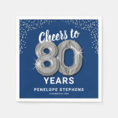 Proost op 80 jaar kinderservetten voor volwassenen servet (Voorkant)