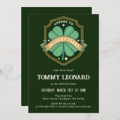 Proost op 80 jaar Lucky Shamrock Verjaardag Kaart (Voorkant / Achterkant)