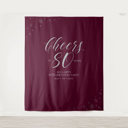 Proost op 80 jaar Silve & Red 80ste verluistering Wandkleed (Voorkant)