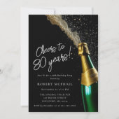 Proost op 80 jaar Verjaardag champagnefles Kaart (Voorkant)