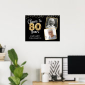 Proost op 80 jaar verjaardag Foto Welkom Poster (Thuiskantoor)