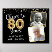 Proost op 80 jaar verjaardag Foto Welkom Poster (Voorkant)