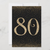 Proost op 80 jaar Verrassingsfeestje Zwart Kaart (Achterkant)