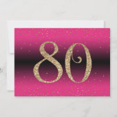 Proost op 80 jaar verrassingsverjaardag, Deep Pink Kaart (Achterkant)