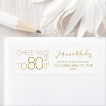 Proost op 80 jaar Witte Goud Chic Elegante Adres