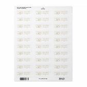 Proost op 80 jaar Witte Goud Chic Elegante Adres Etiket (Full Sheet)