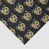 Proost op 80 jaar zwarte gouden verjaardag tissuepapier (Detail)